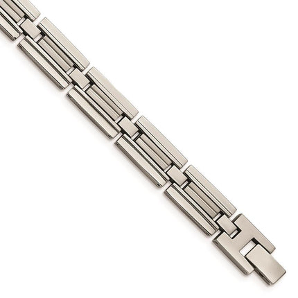 Stainless Steel Brushed and Polished 8.5in Link Bracelet ,