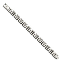 Stainless Steel Brushed and Polished 8.75in Link Bracelet ,