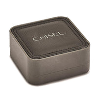 Stainless Steel Brushed and Polished Black Carbon Fiber Inlay Key Ring ,