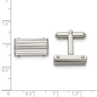 Stainless Steel Brushed and Polished Cufflinks ,