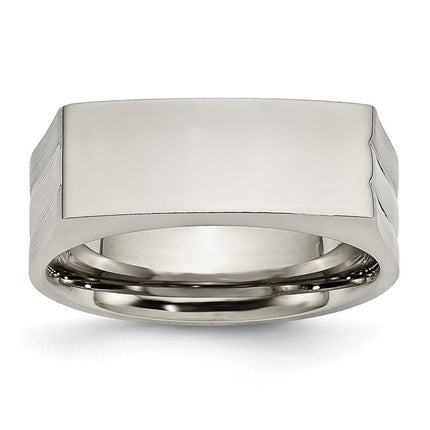 Stainless Steel Brushed and Polished Ring ,