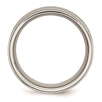 Stainless Steel Brushed and Polished Textured Band ,