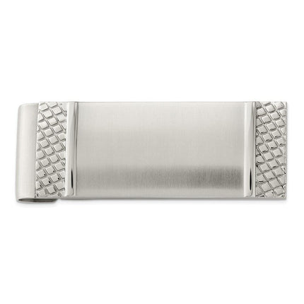 Stainless Steel Brushed and Textured Money Clip ,
