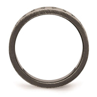 Stainless Steel Brushed Antiqued Textured Ring ,