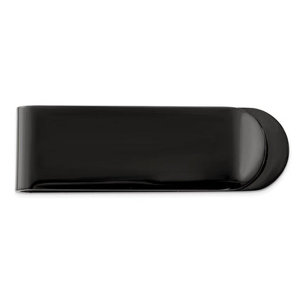 Stainless Steel Brushed Black IP-plated Money Clip ,
