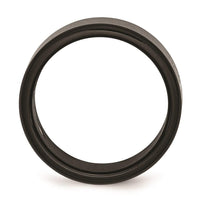 Stainless Steel Brushed Black IP-plated with Cross 9mm Band ,