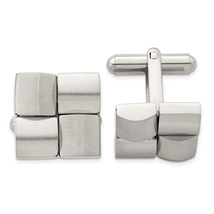 Stainless Steel Brushed Cufflinks ,