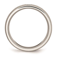 Stainless Steel Brushed CZ Cross Ring ,