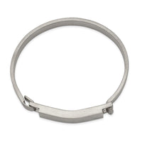 Stainless Steel Brushed ID Cuff 7.80mm Bangle ,