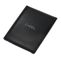 Stainless Steel Brushed LaserCut Blk IP Cross w/Leather Cord Necklace ,