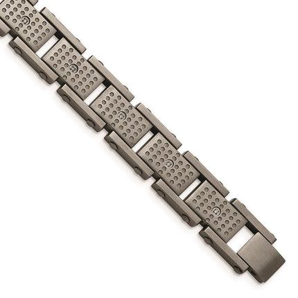 Stainless Steel Brushed w/CZ Bracelet ,