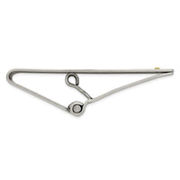 Stainless Steel Brushed Yellow IP-plated Screw Accent Money Clip ,