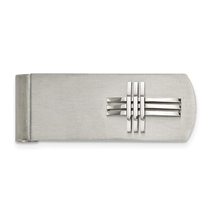 Stainless Steel Brushed/Polished Cross Money Clip ,