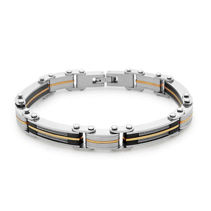 Stainless Steel Cable and GP Links Bracelet, 8.5" ,