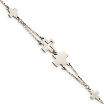 Stainless Steel Cross Bracelet ,