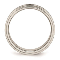 Stainless Steel Enamel Swirl Design 8mm Brushed/Polished Band ,