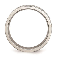 Stainless Steel Engraved Trinity Symbol Brushed 6mm Band ,