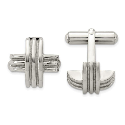 Stainless Steel Fancy X Cufflinks ,