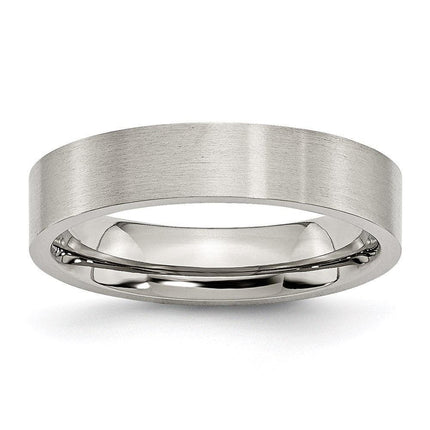Stainless Steel Flat 5mm Brushed Band ,