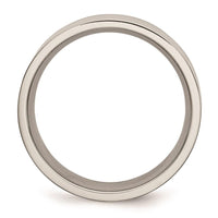 Stainless Steel Flat 8mm Brushed Band ,