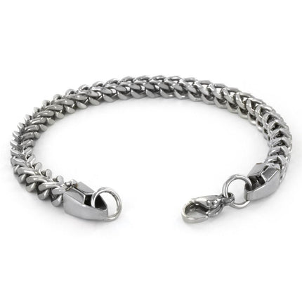 Stainless Steel Franco Chain Bracelet, 9" ,