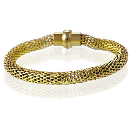 Stainless Steel GP Hollow Mesh with Magnet Lock Bracelet, 7.5" ,