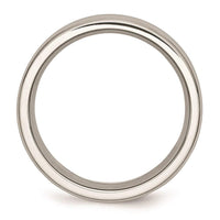 Stainless Steel Grooved 8mm Polished Band ,