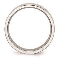 Stainless Steel Grooved 8mm Satin and Polished Band ,
