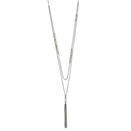 Stainless Steel Infinity Multi Strand w/2in. Ext. Necklace ,