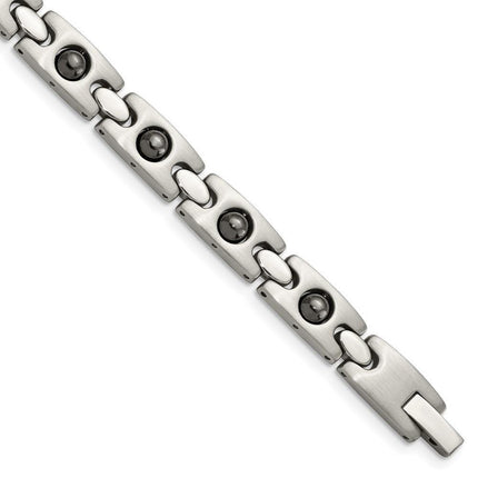 Stainless Steel Magnetic Ball Accent Bracelet ,