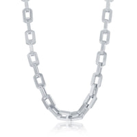 Stainless Steel Matte Linked Necklace ,