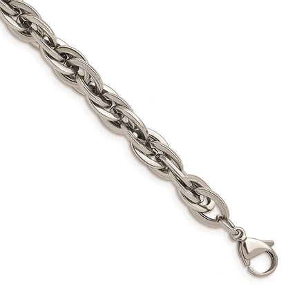 Stainless Steel Oval Links 8in Bracelet ,