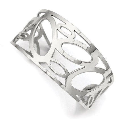 Stainless Steel Ovals Cuff Bangle ,