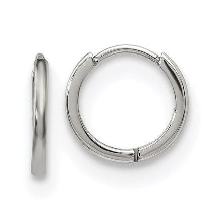 Stainless Steel Polished 11.80mm Endless Hinged Hoops ,
