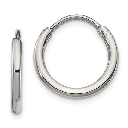 Stainless Steel Polished 2.00mm Endless Hoop Earrings ,
