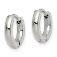 Stainless Steel Polished 2.5mm Hinged Hoop Earrings ,