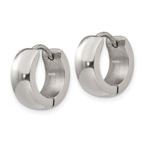Stainless Steel Polished 5.0mm Hinged Hoop Earrings ,