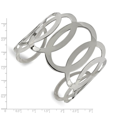 Stainless Steel Polished 58.00mm Cuff Bangle ,