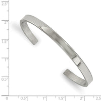 Stainless Steel Polished 5mm Cuff Bangle ,