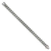 Stainless Steel Polished 8.25in Curb Chain Bracelet ,