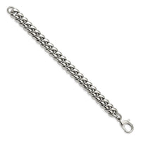 Stainless Steel Polished 8.5in Curb Chain Bracelet ,