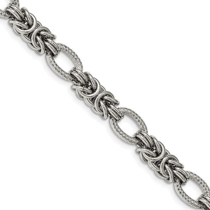 Stainless Steel Polished 8in with 1in ext. Bracelet ,