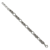 Stainless Steel Polished 8in with 1in ext. Bracelet ,