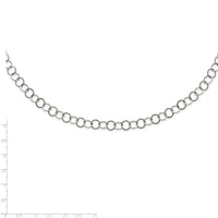 Stainless Steel Polished 8MM Circle Link Necklace ,