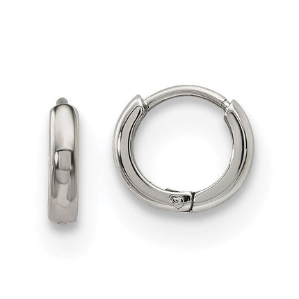 Stainless Steel Polished 9.50mm Endless Hinged Hoops ,