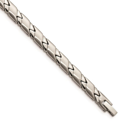 Stainless Steel Polished and Brushed 8.25in Bracelet ,