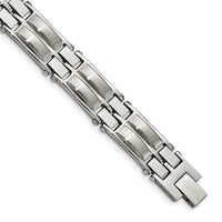 Stainless Steel Polished and Brushed 8.5in Link Bracelet ,