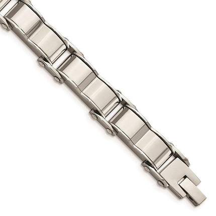Stainless Steel Polished and Brushed Back Bracelet ,