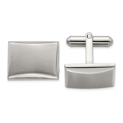 Stainless Steel Polished and Brushed Cufflinks ,
