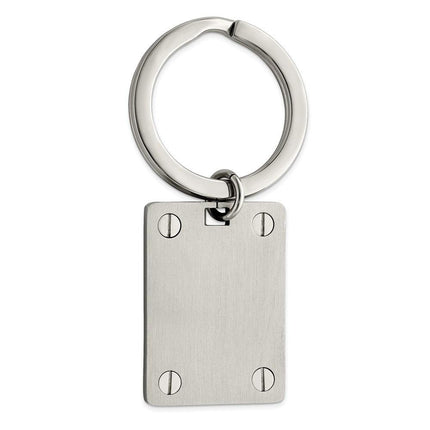 Stainless Steel Polished and Brushed Key Ring ,